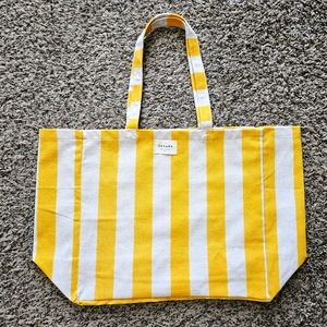 Sezane Tote Bag NWOT Yellow and White Stripes